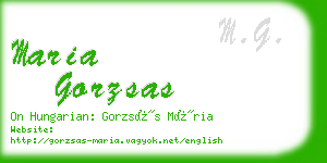 maria gorzsas business card